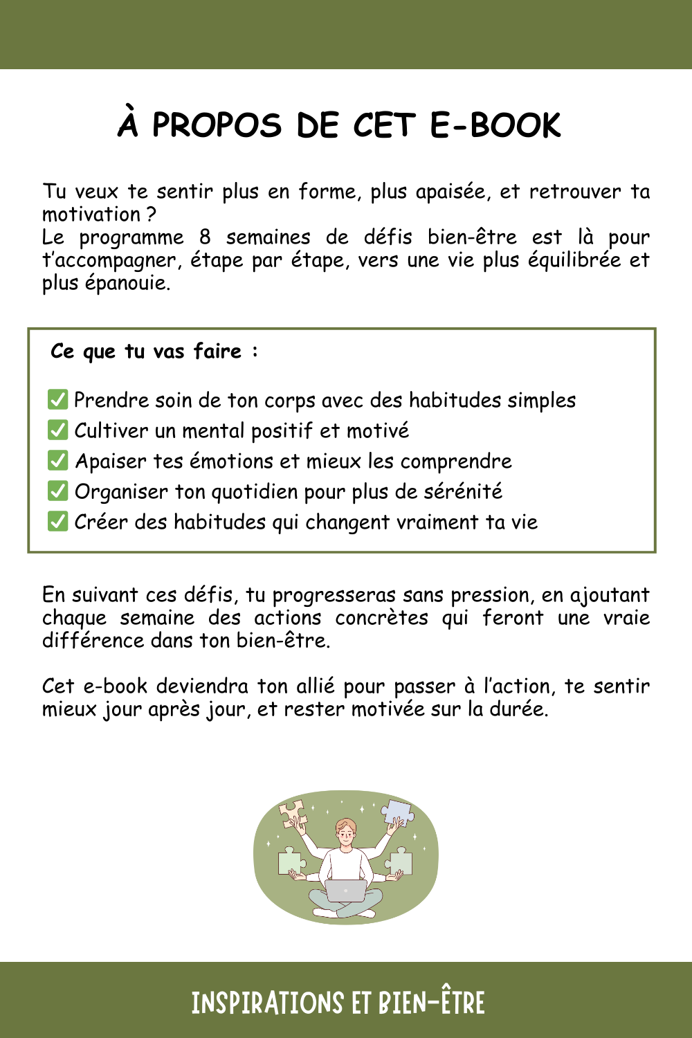 8 semaines de défis Bien-être